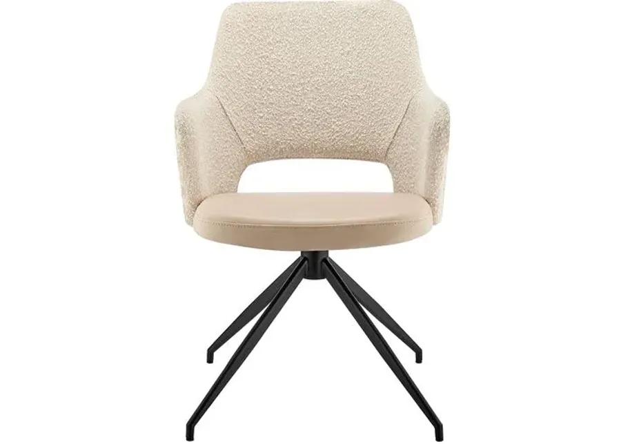 Kelsey Swivel Armchair - Ivory