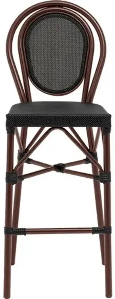 Charlie Outdoor Barstool - Black/Brown