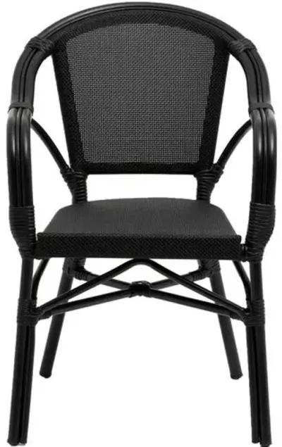 Set of 2 Porter Outdoor Bistro Armchairs - Black