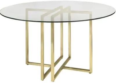 Mila Round Dining Table - Gold