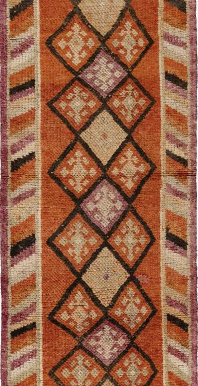 Turkish Oushak Runner 2'5"x12'4" - Orange