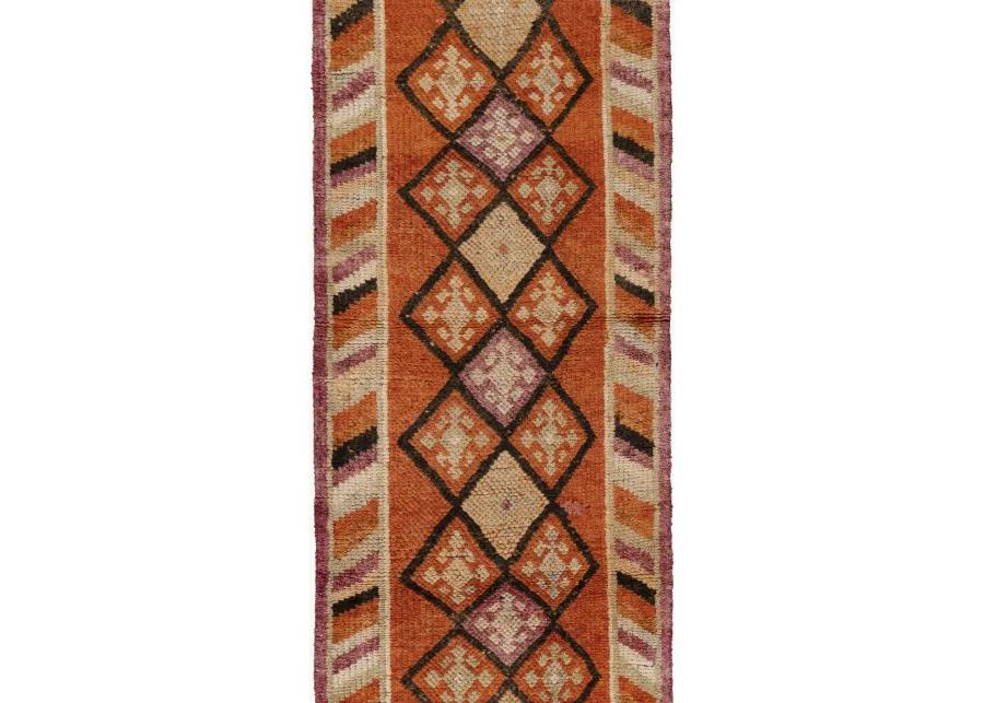 Turkish Oushak Runner 2'5"x12'4" - Orange