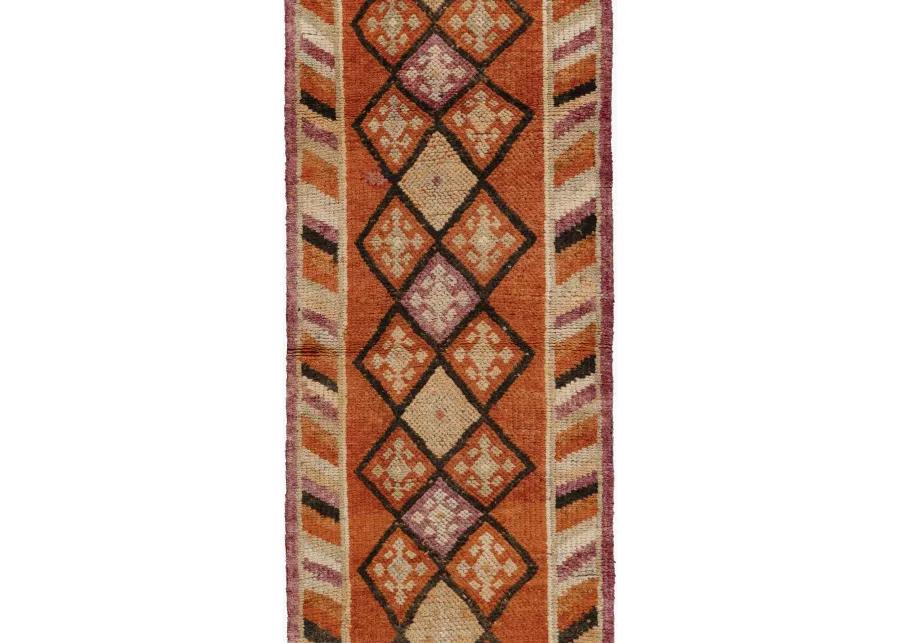 Turkish Oushak Runner 2'5"x12'4" - Orange