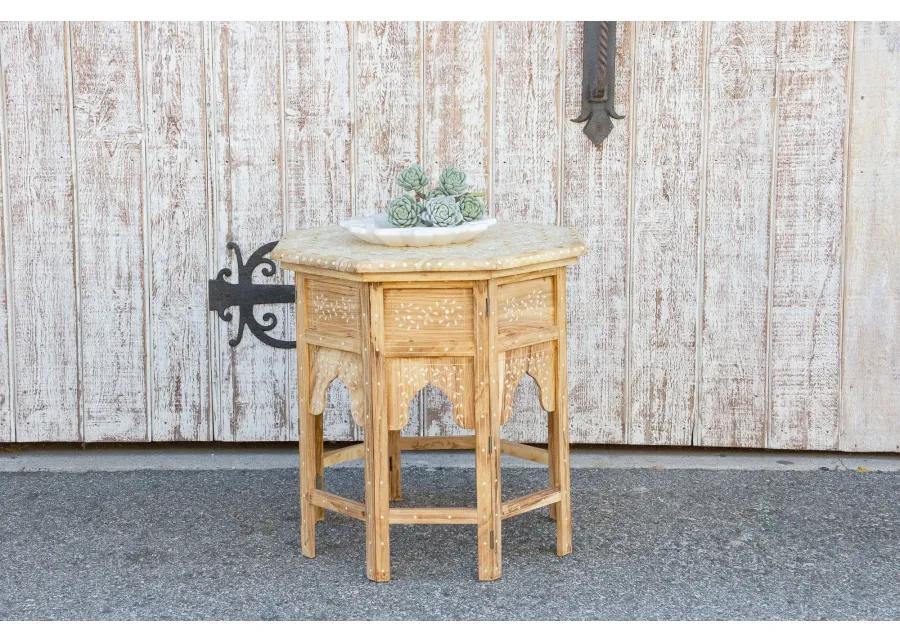 Bleached Octagonal Moorish Inlay Table