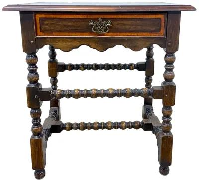 Jacobean Style Side Table - Vermilion Designs - Brown