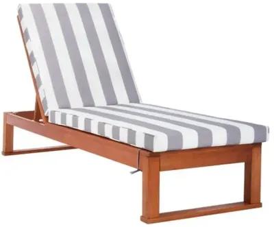 Siesta Outdoor Chaise - Natural/Gray Stripe - Comfortable, Sturdy, Stylish