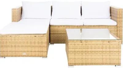 Callipso 3-Pc Outdoor Lounge Sofa Set - Natural/White