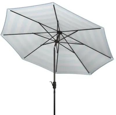 Rita Outdoor Patio Umbrella - Light Blue/White Stripe