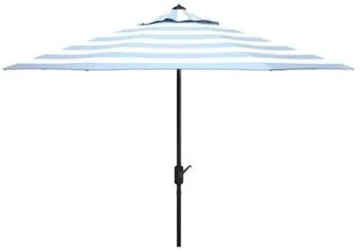 Rita Outdoor Patio Umbrella - Light Blue/White Stripe