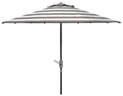 Rita Outdoor Patio Umbrella - Gray/White Stripe