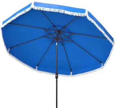 Roma Fringe Outdoor Patio Umbrella - Pacific Blue