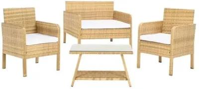 Callipso 4-Pc Outdoor Lounge Set - Nautral/White