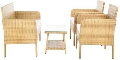 Callipso 4-Pc Outdoor Lounge Set - Nautral/White