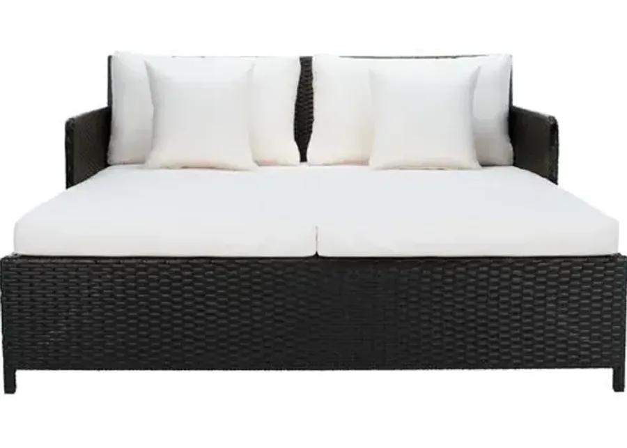 Callipso Outdoor Daybed - Black/Biege - Ivory - Comfortable, Sturdy