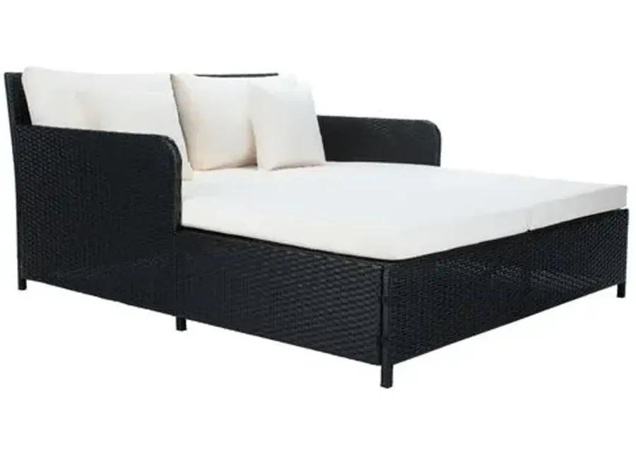 Callipso Outdoor Daybed - Black/Biege - Ivory - Comfortable, Sturdy