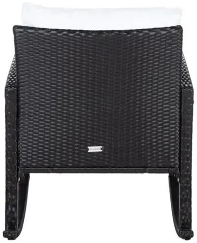 Aurora Outdoor Rocking Chair - Black/White