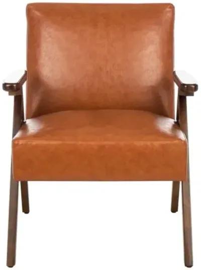 Aric Armchair - Walnut/Cognac - Brown