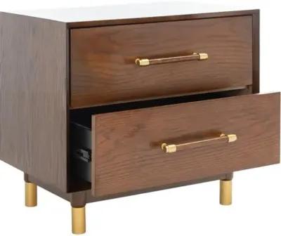 Poppy 2-Drawer Nightstand - Walnut