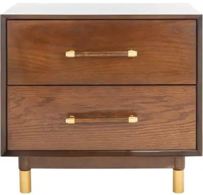 Poppy 2-Drawer Nightstand - Walnut