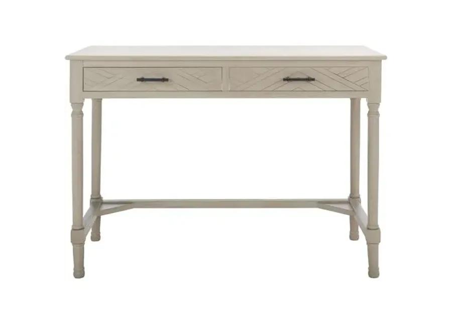 Emma 2-Drawer Desk - Taupe - Beige