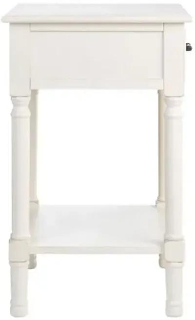 Genie 1-Drawer Accent Table - Distressed White - 26H x 19W x 15.75D in