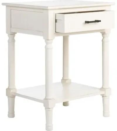 Genie 1-Drawer Accent Table - Distressed White - 26H x 19W x 15.75D in