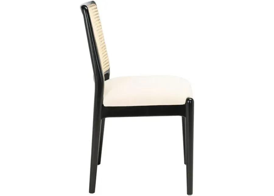 Set of 2 Opal Rattan Dining Chairs - Black/White