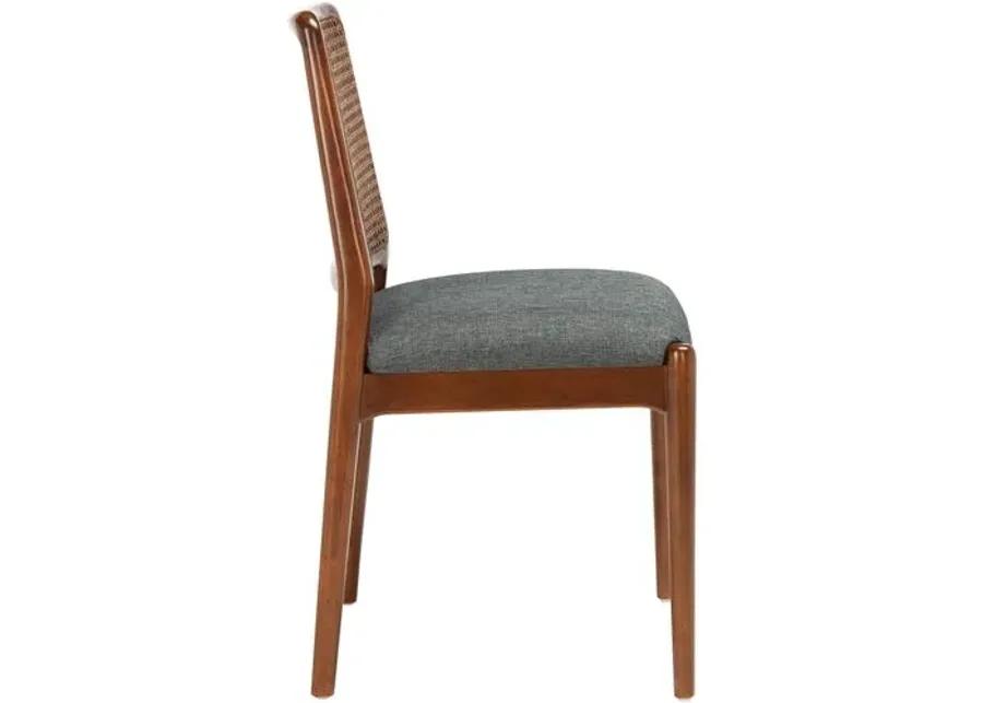 Set of 2 Opal Rattan Dining Chairs - Brown/Gray