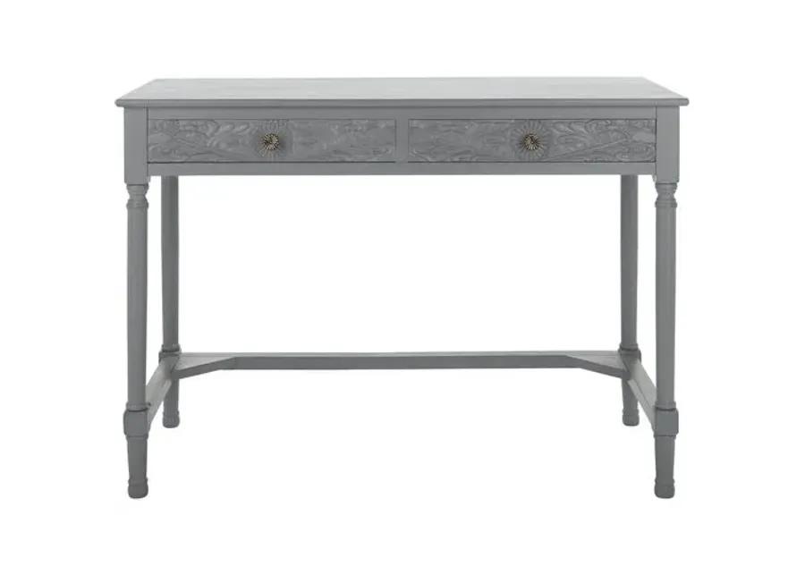 Luana 2-Drawer Desk - Distressed Gray