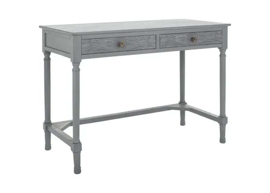 Luana 2-Drawer Desk - Distressed Gray