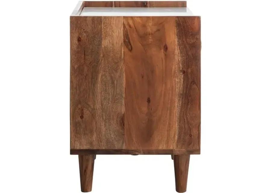 Emma 1-Drawer Nightstand - Walnut