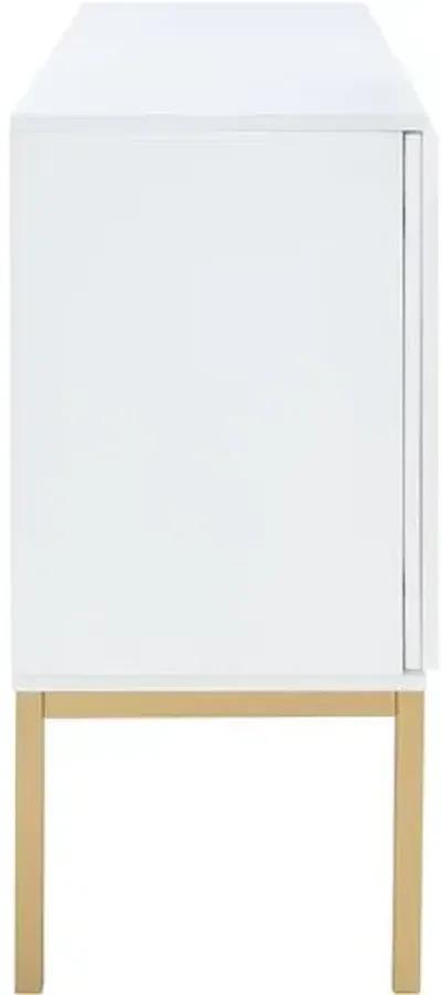 Miranda 3-Door Rattan Sideboard - White/Natural