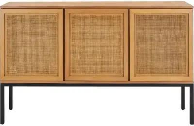 Miranda 3-Door Rattan Sideboard - Natural - Brown