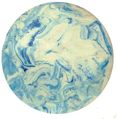 Organic Modern Swirl Serving Plates Pair - Chez Vous - Blue