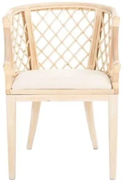 Nala Rattan Armchair - Natural Whitewash