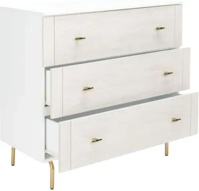 June 3-Drawer Dresser - White/White Washe