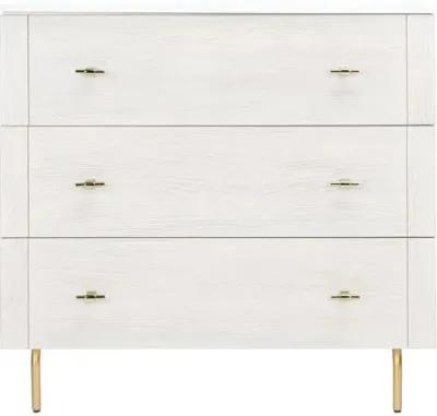 June 3-Drawer Dresser - White/White Washe