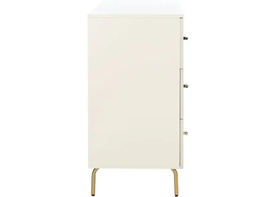 June 3-Drawer Dresser - Cream/White Washed