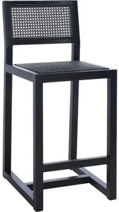 Addison Cane Counter Stool - Noir