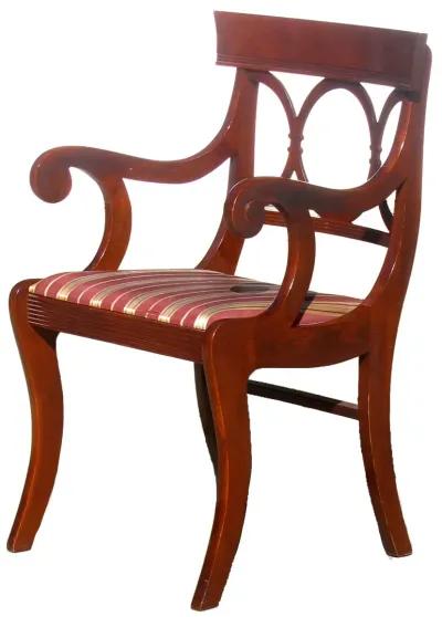 Regency Style Klismos Accent/ Desk Chair - Chez Vous - Brown