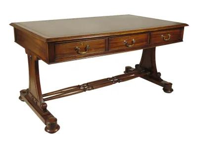 Regency Style Mahogany Writing Table - The Barn at 17 Antiques - Brown