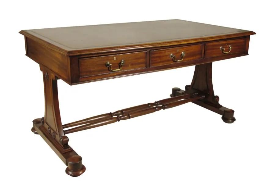 Regency Style Mahogany Writing Table - The Barn at 17 Antiques - Brown