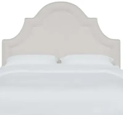 Kennedy Velvet Arched Headboard - Ivory