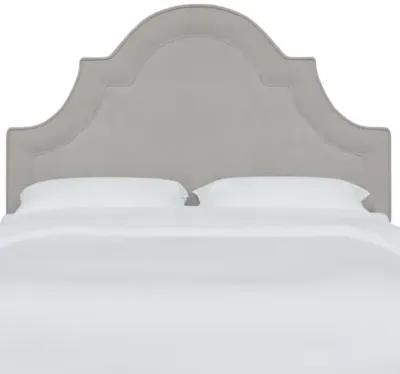 Kennedy Velvet Arched Headboard - Gray