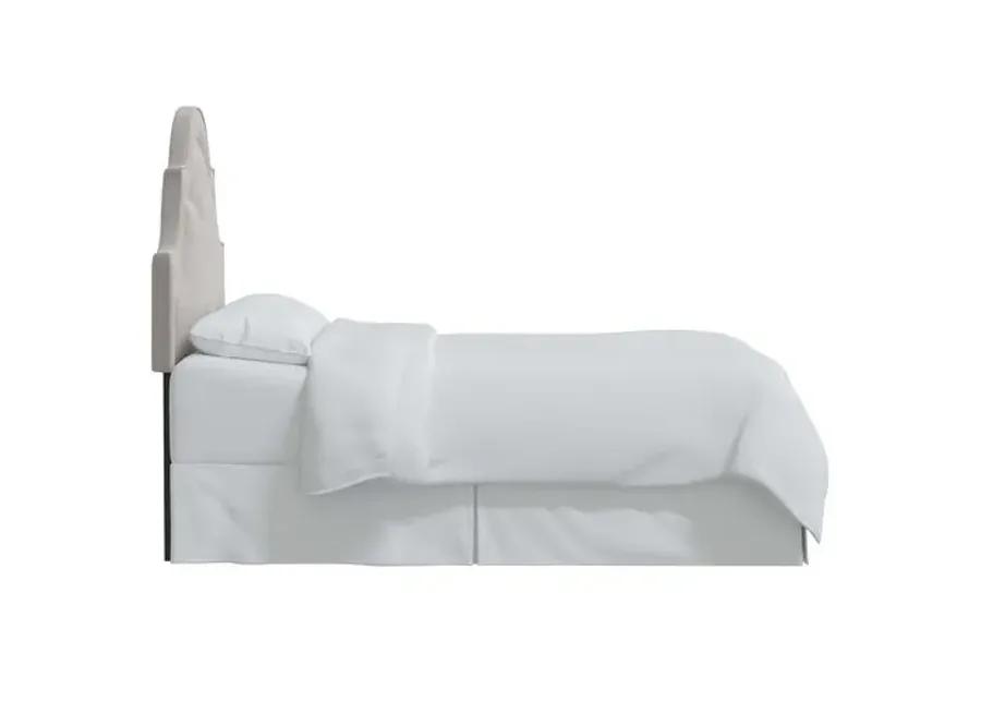 Kennedy Velvet Arched Headboard - Gray