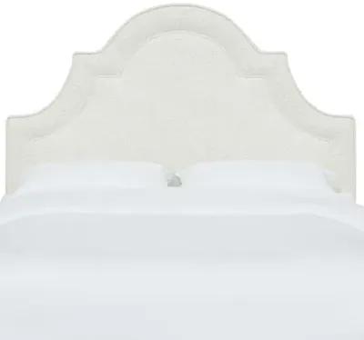 Kennedy Boucle Arched Headboard - White