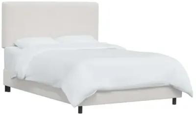 Novak Velvet Bed - White