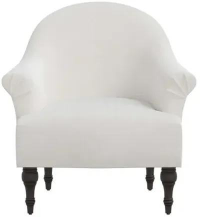 Charlotte Velvet Accent Chair - White, Comfortable, Durable, Cushioned