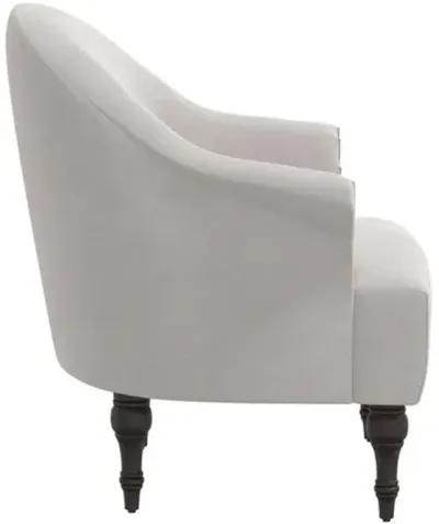 Charlotte Velvet Accent Chair - Gray, Comfortable, Durable, Cushioned