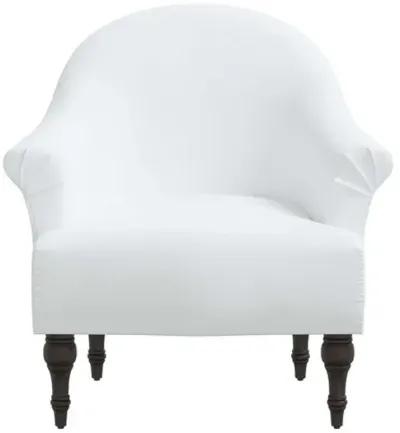 Charlotte Linen Accent Chair - White, Comfortable, Durable, Cushioned